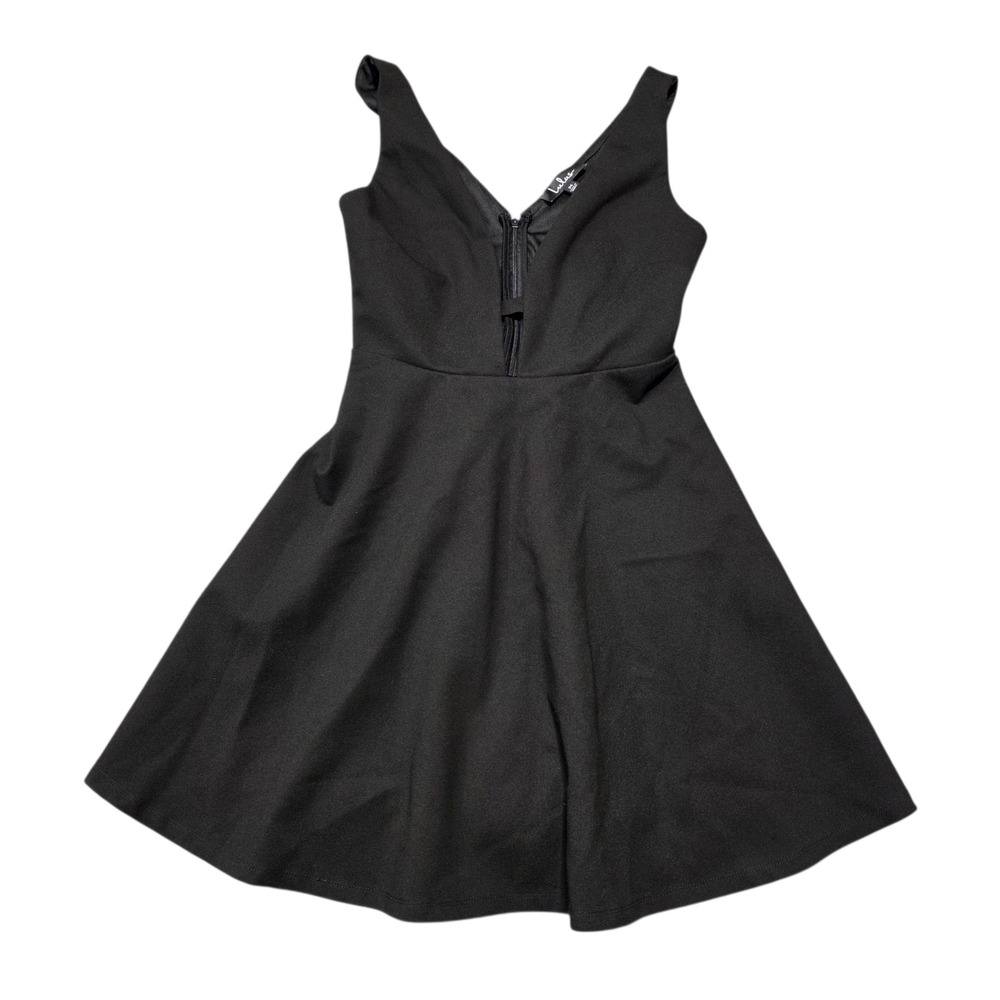 Lulus‎ Black Sleeveless V Neck Fit and Flare Mini Dress Size Medium